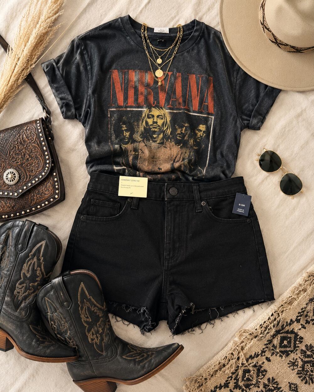 Universal Thread Black High Rise Shortie Denim Shorts NWT Size 8/29R